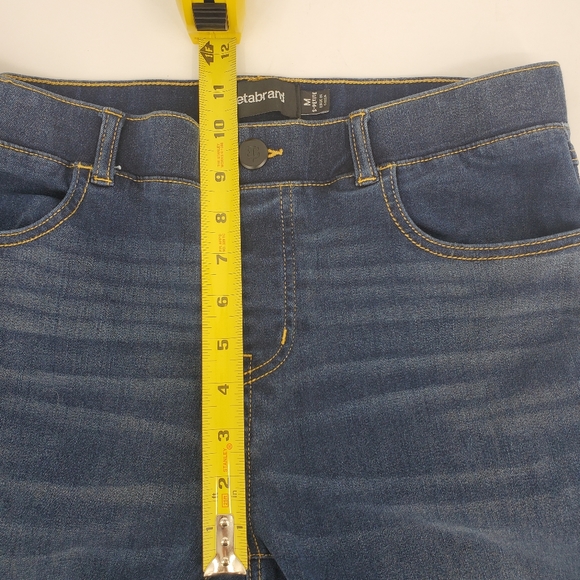 New Betabrand Straight Leg Pockets Yoga Pull Up Jean Blue Size Medium Petite - Picture 6 of 6